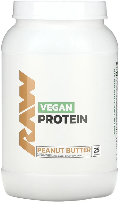 새해 건강을 선물하세요 Raw Nutrition 비건 단백질 땅콩 버터 825g(1.81lb) 특별관리진행, 1, 825g - 쿠팡