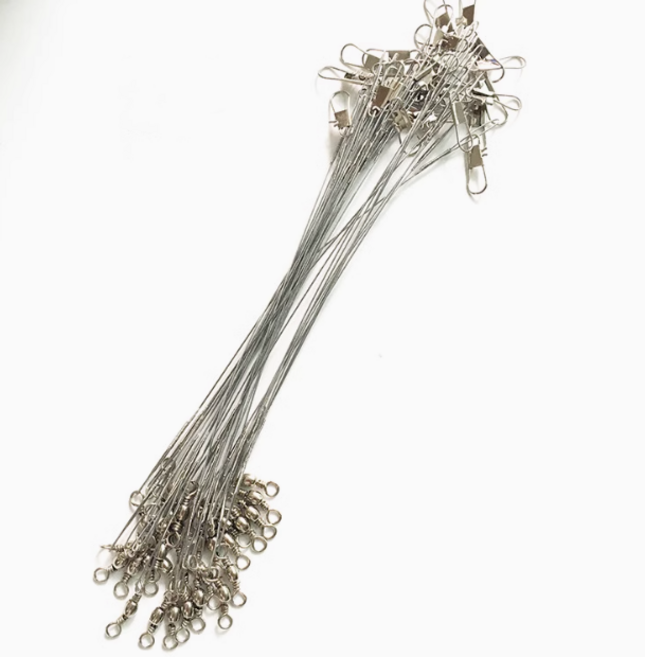 와이어 낚시줄 갈치 낚시줄 삼치 와이어줄, 실버, 60개