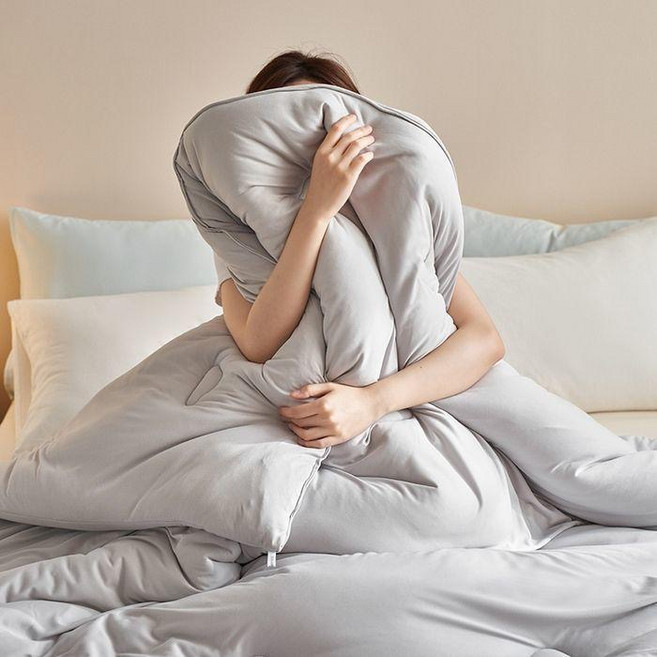 Coora 사계절 항균 알러지케어 니트코튼 통기성 부드러운 워셔블 차렵이불