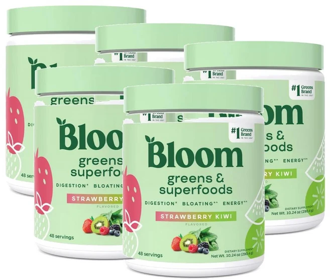 블룸 그린 앤 수퍼푸드 파우더 딸기키위맛 Bloom Nutrition Greens Superfoods Powder, 5개 - 쿠팡