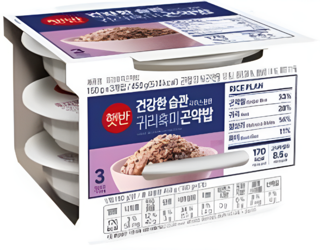 올따옴 CJ 귀리흑미곤약밥, 150g, 18개