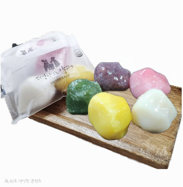 떡만드는 앙드레 오색송편 (3알씩 개별포장 ), 24개, 60g