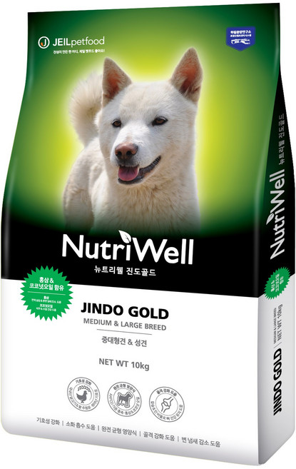 뉴트리웰 진도 골드 EP 반려견 사료, 닭, 10kg, 1개