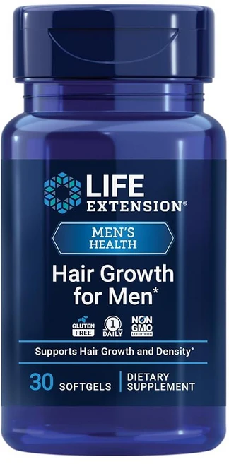 Life Extension 남성용 모발 성장 ActriSave® 가시 배 및 흑미 VI-SPO® 쏘팔메토 풍성함 밀도 지원 GMO 프리 일일 1개 글루텐 소프트젤, Life Extension 남성용 모발 성 ActriS - 쿠팡