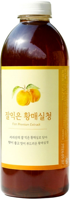 경남 하동 잘익은 진한 황매실청 매실원액, 1개, 1L