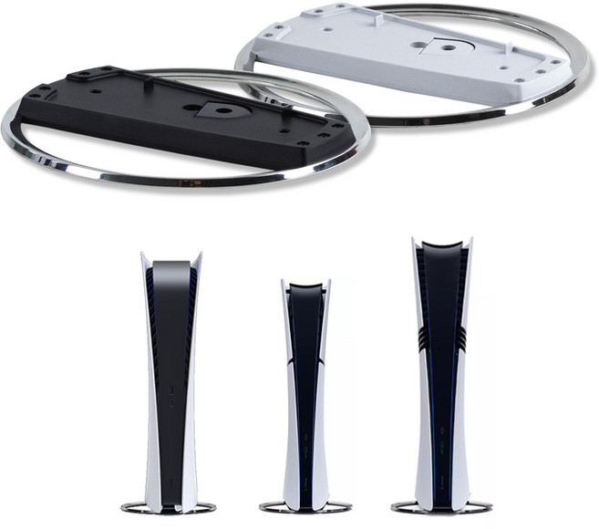 PS5 슬림 스탠드 수직 메탈 거치대 받침대 정품호환형, 화이트, 1개, PS5 수직 메탈 거치대, 화이트