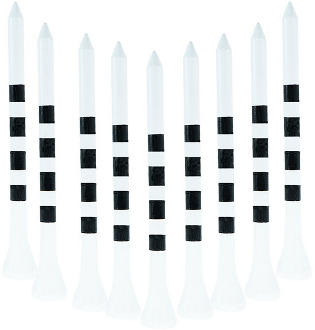 엘쏘 숙련자용 우드 골프티 83mm 100p, 화이트 + 블랙, 100개