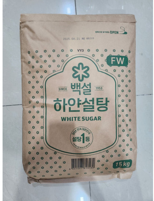 백설 하얀설탕 15kg, 1개