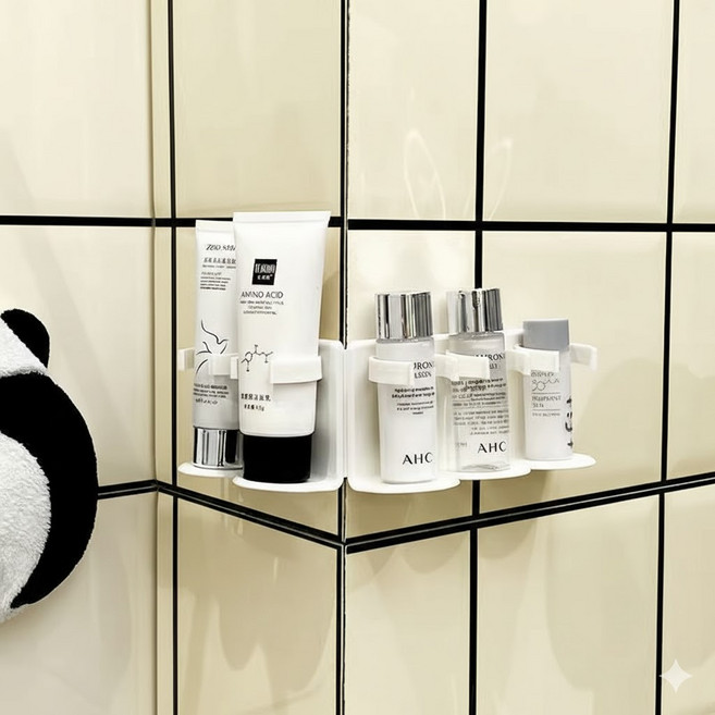 나몽제몽 무타공 5구 미니욕실선반, 화이트, 1개