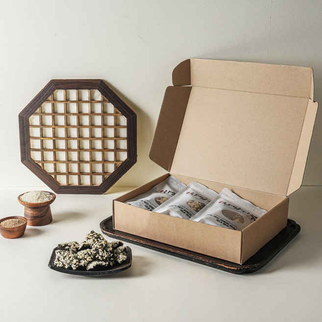 수제 찹쌀 부각 선물용 세트 선물 포장 어른 어르신 간단한 간식 교회 답례품, 50g