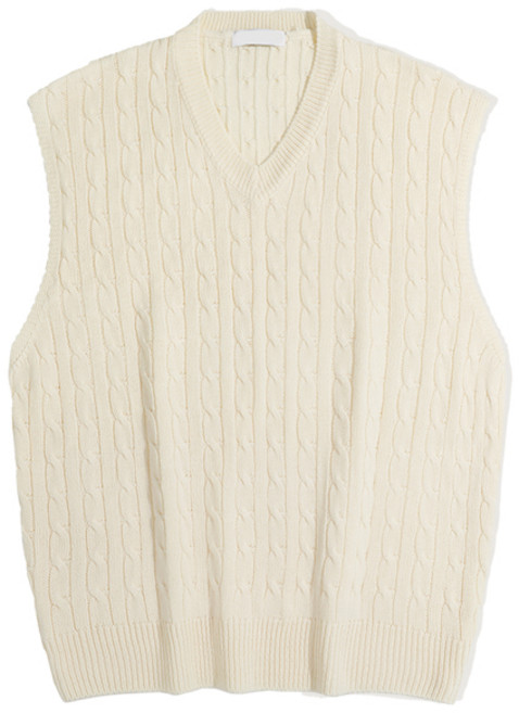 클래식 꽈베기 V넥조끼 (MDKN669MJ)