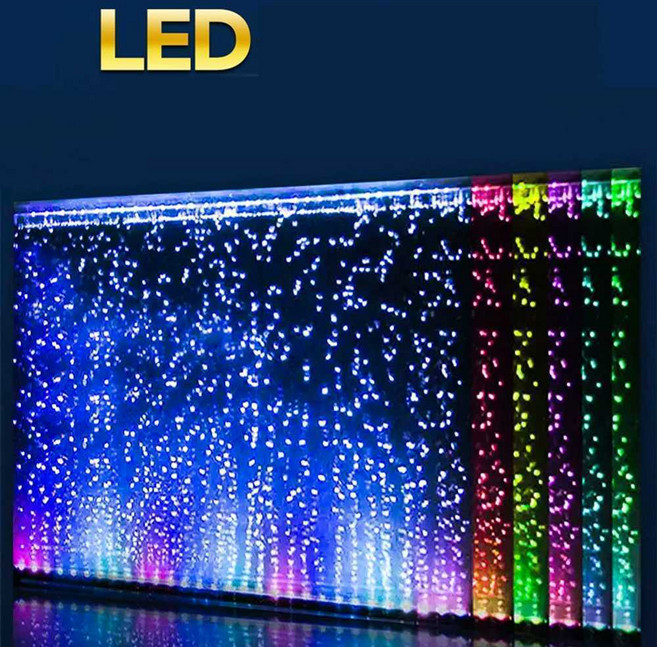 버블 기포 발생기 어항 산소 조명 기포기 에어커튼, 32cm컬러풀그라데션(40-50CM에적합), 1개