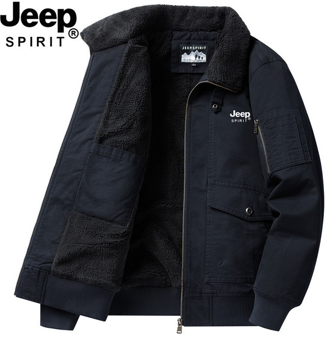 JEEP SPIRIT 지프 스피릿 남성 겨울 기모 패딩 재킷 편안하고 따뜻한 캐주얼 디자인 JP-0789+양말