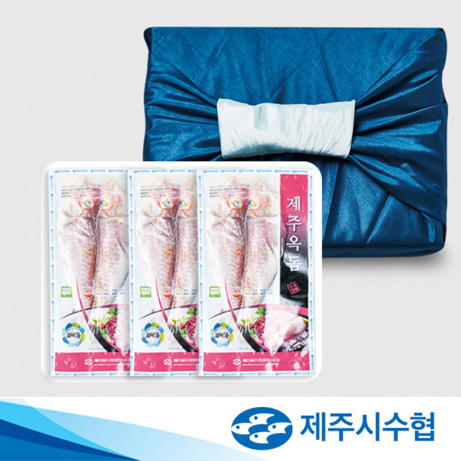 [감사장+백화점보자기] 수협 제주 옥돔(대) 2마리 선물세트, 1박스, 180g~220g x 2팩