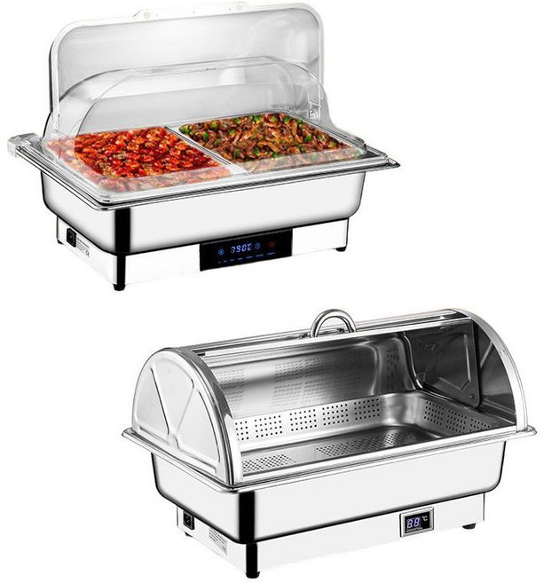 보온반찬통 업소용 전기 보온기 스텐 워머 식당 뷔페, 전체 강철 커버 단일 셀 심화 13.5리터, 1개