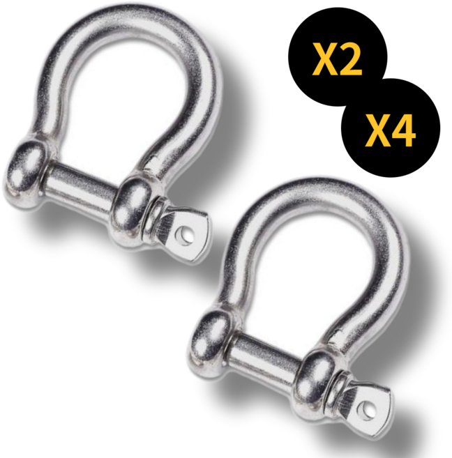 아이맥스몰 스텐 샤클 와이어 로프 체인 연결 고리 SUS 2p 4p 세트, 4개, SILVER