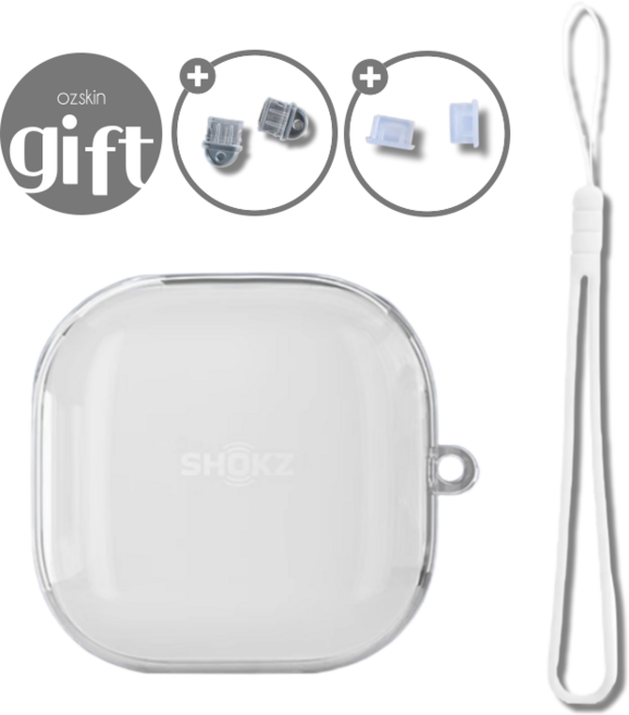 ozskin 샥즈 오픈핏2 투명 케이스 T920, 화이트, 1개