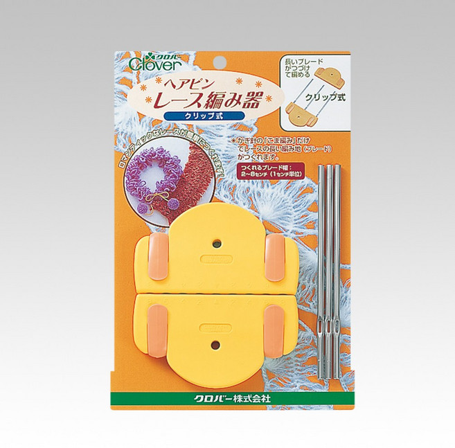 조이십자수 크로바 헤어핀 레이스 뜨개질기 57-818, 혼합, 1개
