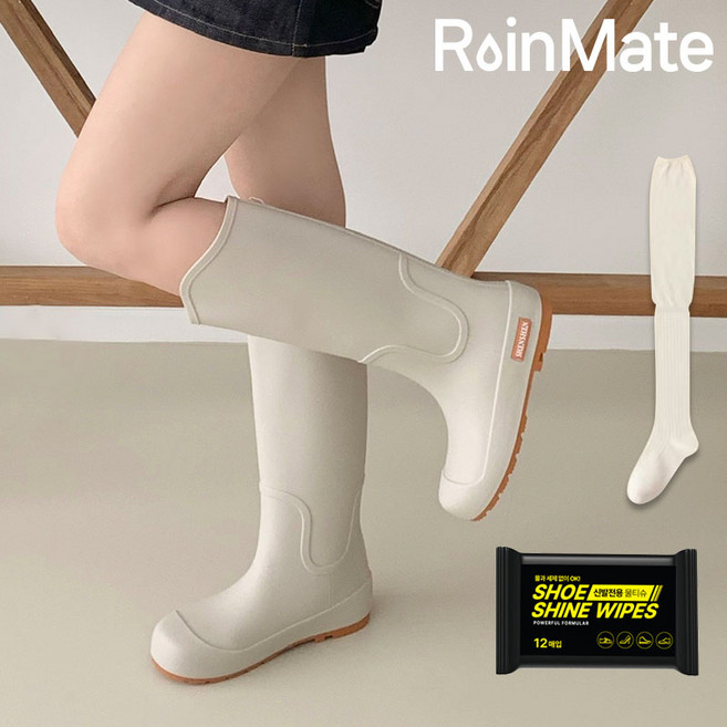 마마픽스 방수 미끄럼방지 여성용 컴포트 롱 장화 레인부츠