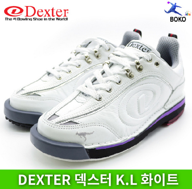 (2종 사은품) Dexter 덱스터 KL 화이트 좌우겸용 탈부착 볼링화, 1개