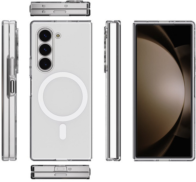 복우롱 갤럭시 Z폴드3 폴드4 폴드5 폴드6 슬림 투명 초자력 휴대폰 케이스(OA007)