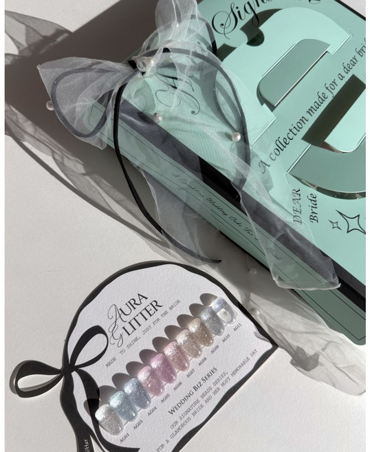 아우라 웨딩 비즈시리즈 10종 세트 반사 글리터젤, 1개