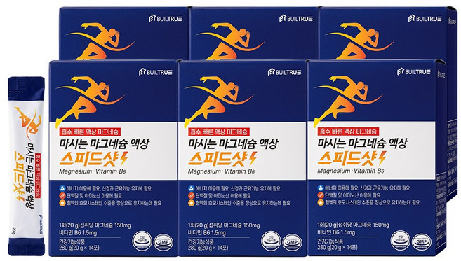 마시는 마그네슘 액상 스피드샷, 6박스, 14회분