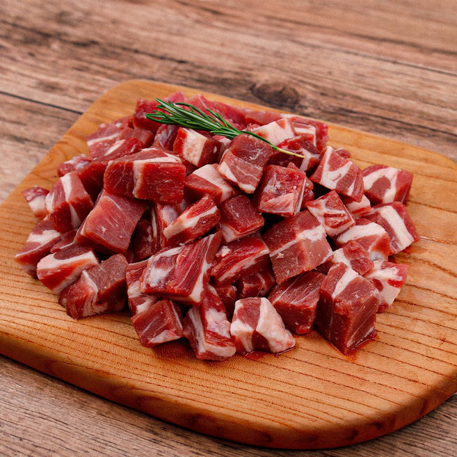 참신램 양고기 양꼬치 양갈비 (당일출고) 양꽃갈비살 큐브 600g + 시즈닝 4종 증정, 1개