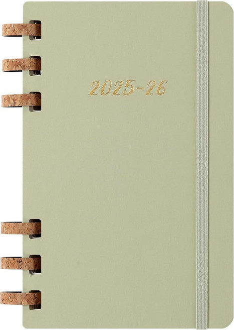 Moleskine SPIRAL 스파이럴 12개월 2026-2026 학년도 플래너 하드 커버 라지(12.7cm x 21cm(5인치 8.25인치)) 키위 200페이지 193, Moleskine SPIRAL 스파이럴 12개월 202