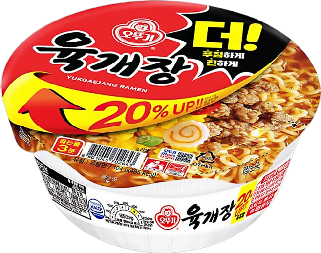 오뚜기 육개장 컵 104g, 7개