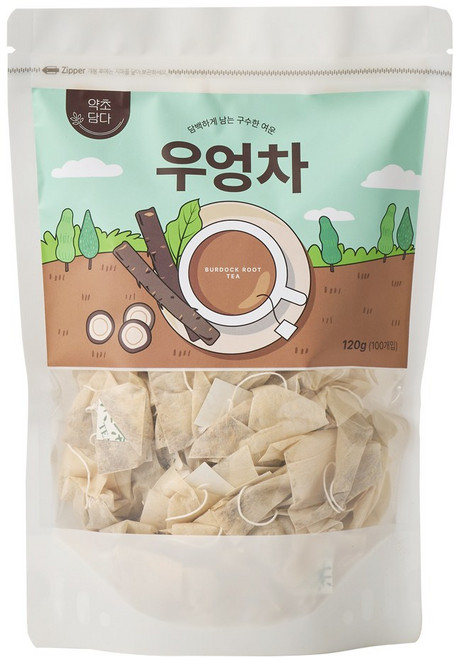 약초담다 우엉 차 삼각티백, 1개, 100개입, 1.2g
