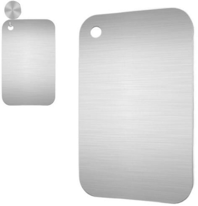 주방 티타늄 도마 양면 두꺼운 도마 304 스테인리스 스틸 식품 등급 고기 과일, 02 39x28cm, 1개