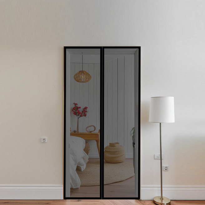 헤라우스점핑 프리미엄 촘촘 튼튼 통자석 현관 방문 방충망 모기장