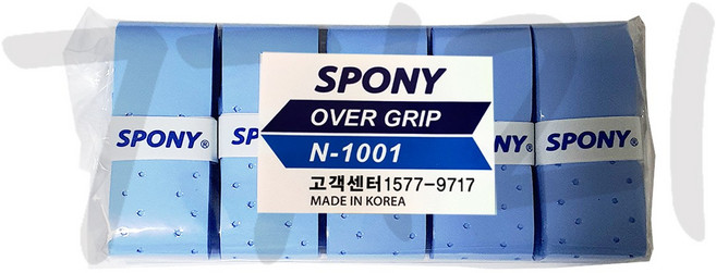 스포니 스포니 소프트핏 홀 오버그립 N1001(10개입)묶음 배드민턴/테니스 그립, 스카이, 1세트