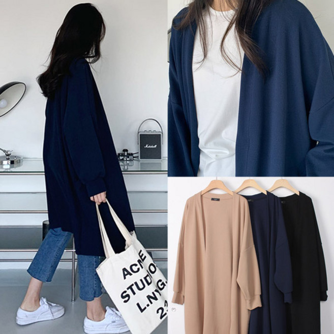 여성용 세르덴 오픈 롱가디건 CD1328K0C