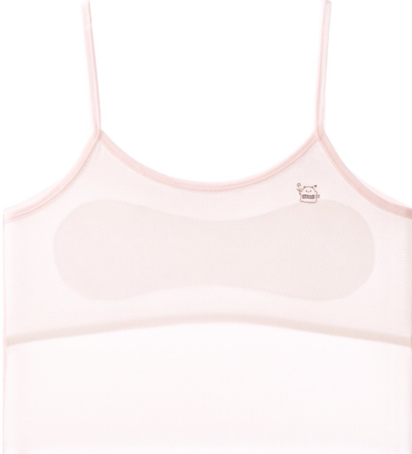 슈브레 가볍고 편안한 착용감 전면 통풍 메쉬 중간 기장 1단계 주니어브라 패드 런닝 초등 여아 브라탑 중등 청소년 브라 끈나시