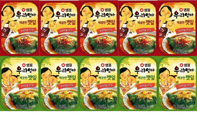 샘표반찬 매콤한깻잎 70g 5개+깨끗한깻잎70g 5개, 10개