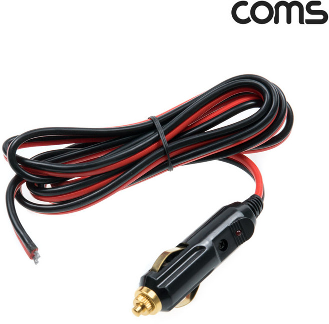 컴스 마트 차량용 시가 전원 케이블 12V 전용 제작용 시가잭 1.9m