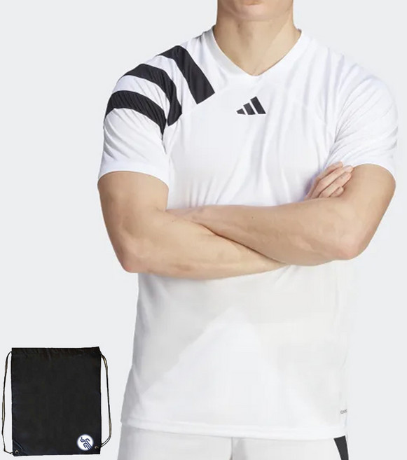 아디다스 PTR 친환경 화이트 폴리 레귤러 핏 반팔 티셔츠 + PG짐쌕가방