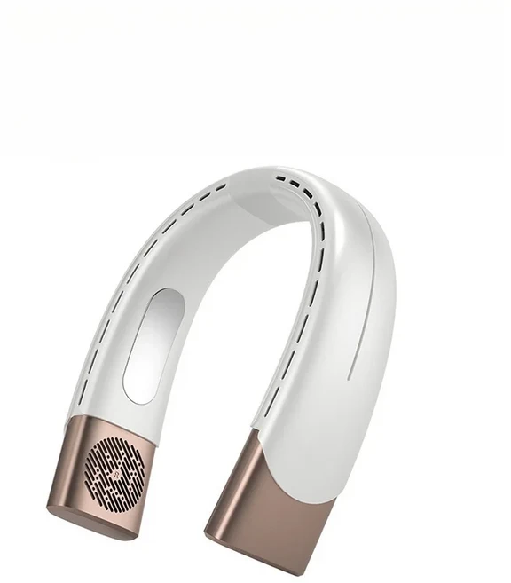 휴대용 목 팬 미니 에어컨 USB 충전식 공기 냉각기 야외 인공 기 5000mAh 팬용 5 속도 전기, 01 White, 1개