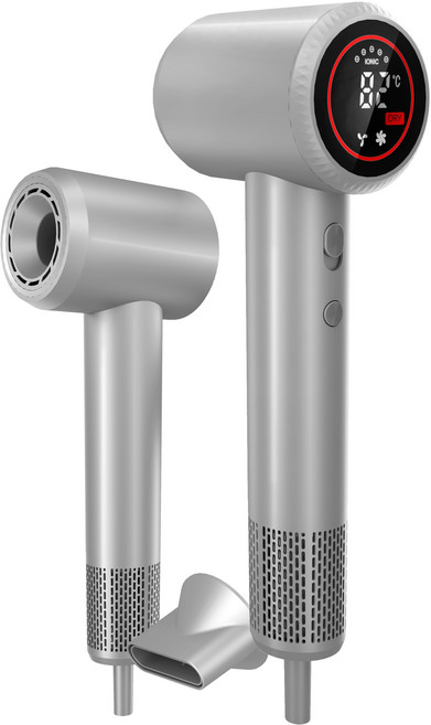 음이온 저소음 초고출력 항공모터 초경속건 안전 항온제어 LED 디스플레이 가정용 프로급 드라이기 실버 스타일, 에어 드라이기-G