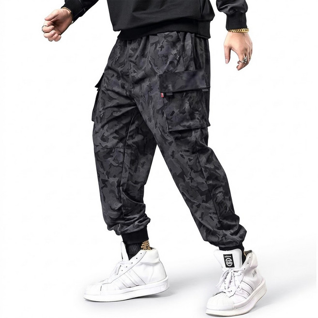 차쿠 남성 빅사이즈 카고 바지 멀티포켓 스판 조거 바지 트레이닝 팬츠 작업복바지