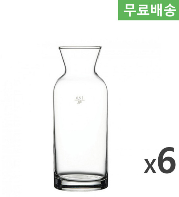 6p BOX 파사바체 빌리지 카라페 디켄터 740ml 43814 우유병 물병, 1박스