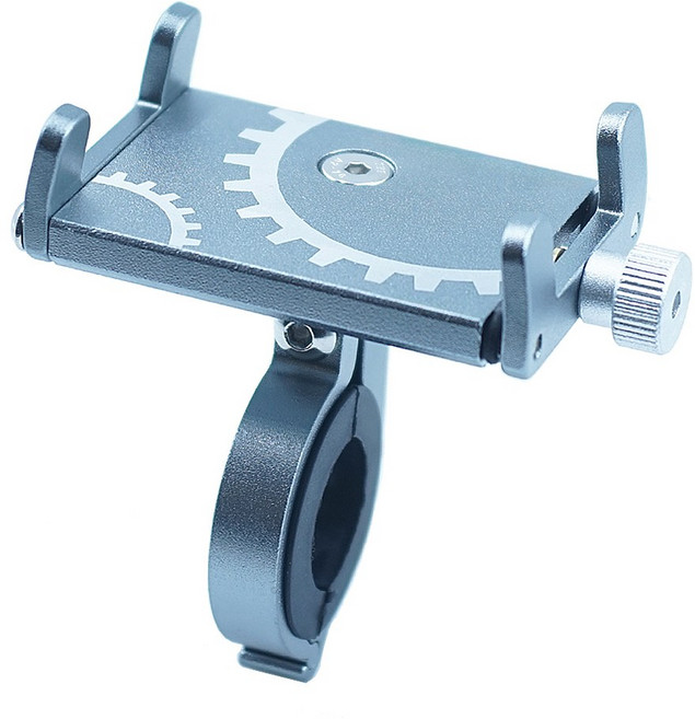 튼튼하고 심플한 자전거 핸드폰 거치대, 1개, 실버