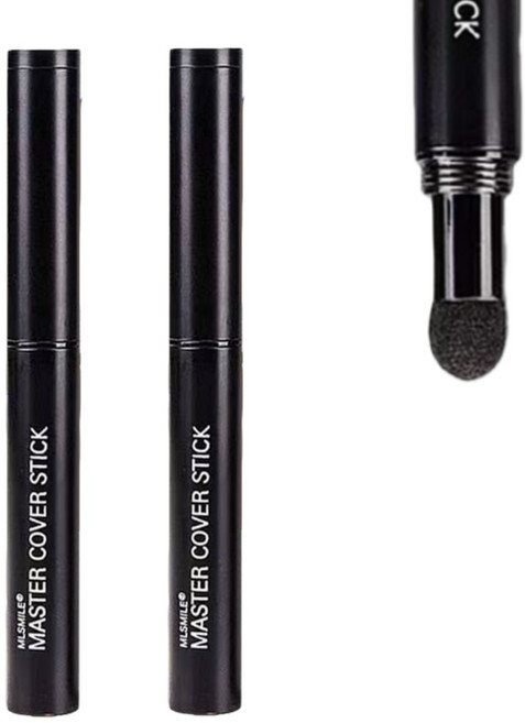 픽클리 새치커버 헤어틴트 바르는 헤어크레용 헤어라인 두피타투 1.2g, 2개, 블랙