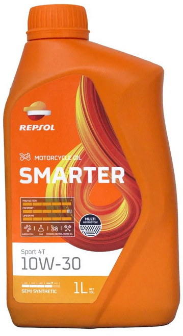 REPSOL SMARTER Sport 4T 10W-30 半合成機車潤滑油, 1個