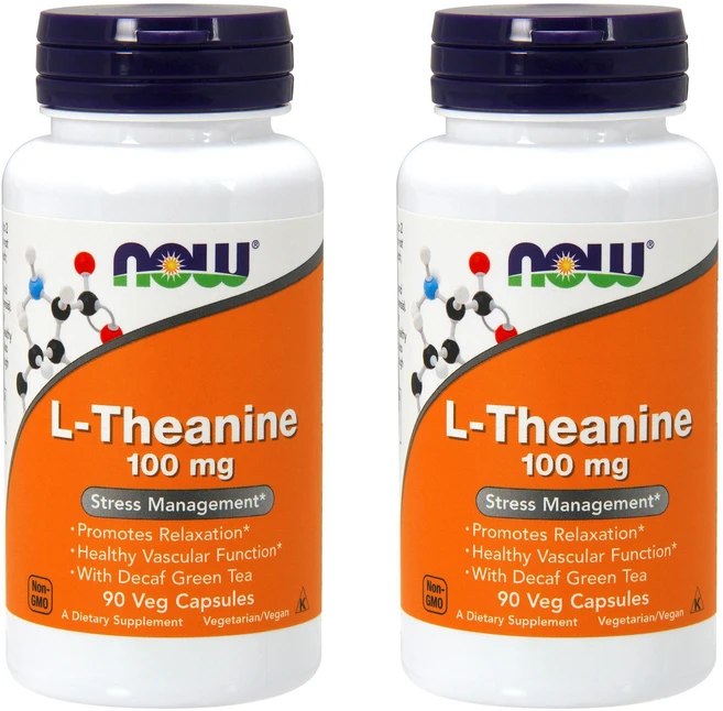나우푸드 L-테아닌 100mg 베지 캡슐 비건, 90정, 2개 - 쿠팡