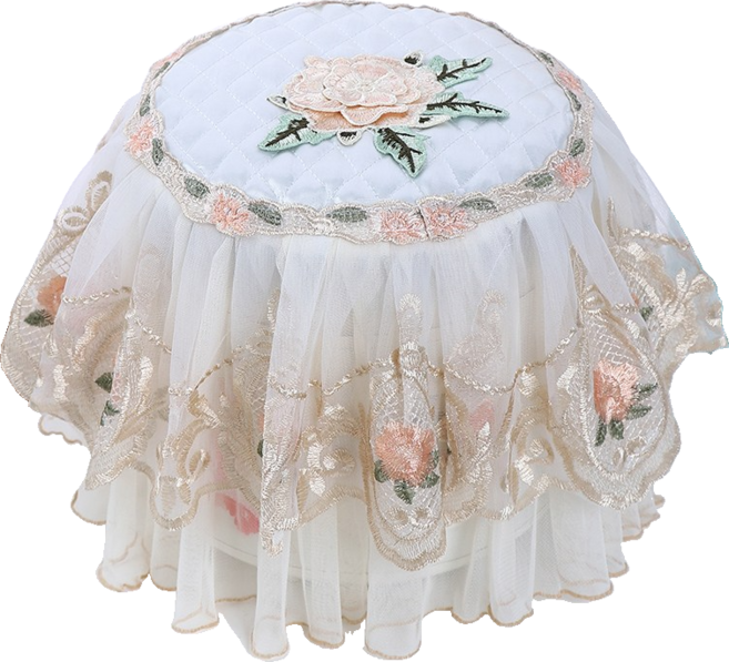 SKANDSALO 밥솥 커버 레이스 에어프라이어덮개 가정용 타원형, 우아한 운율 라운드_밥솥 커버, 1개