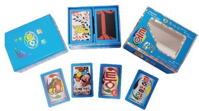 금두꺼비 무광 퉁 화투 파란색, 1개