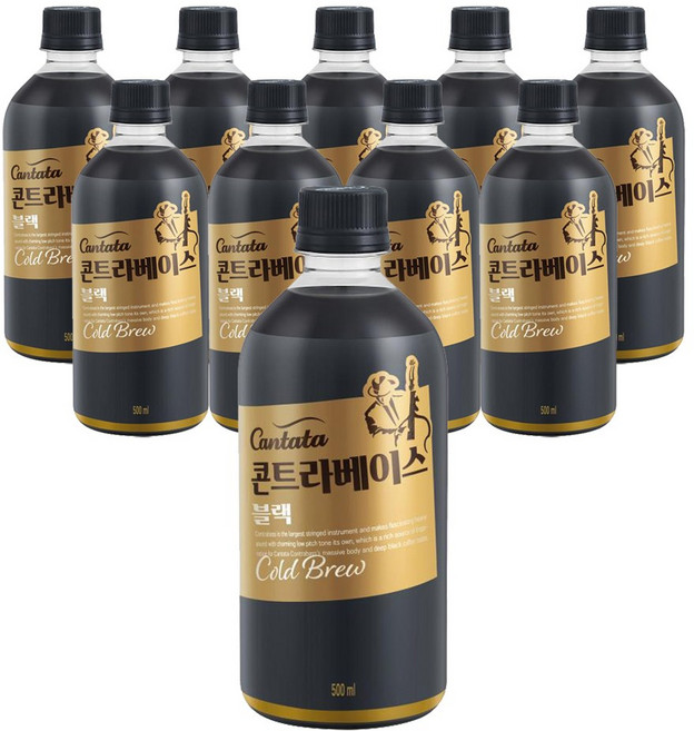 칸타타 콘트라베이스 블랙 500ml X 10입, 10개